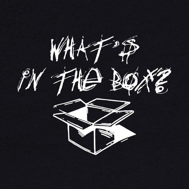 What's In The Box - White by BigOrangeShirtShop